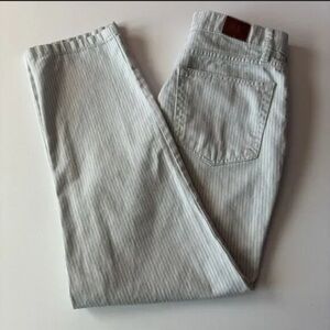 BDG Light Gray Striped Women’s Slim Straight Jeans